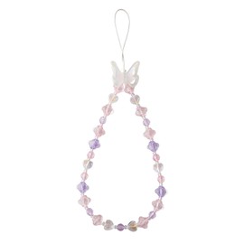 AOKSUNOVA Handykette Kurz Handyanhänger Perlen Handykette Universal Phone Charm mit Schmetterling