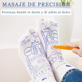 PEOWND Conjunto De Calcetines De Masaje De Pies,Calcetines De Reflexología Con Herramienta De Masaje,Alivia De Forma Precisa Y Eficaz El Dolor Corporal En Los Pies,Un Gran Regalo Para Madres Y Padres
