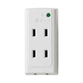 エルパ (ELPA) サージ付タップ コンセント 雷ガード 安全 耐雷 125V 15A 3個口 フロント A-350SB(W)
