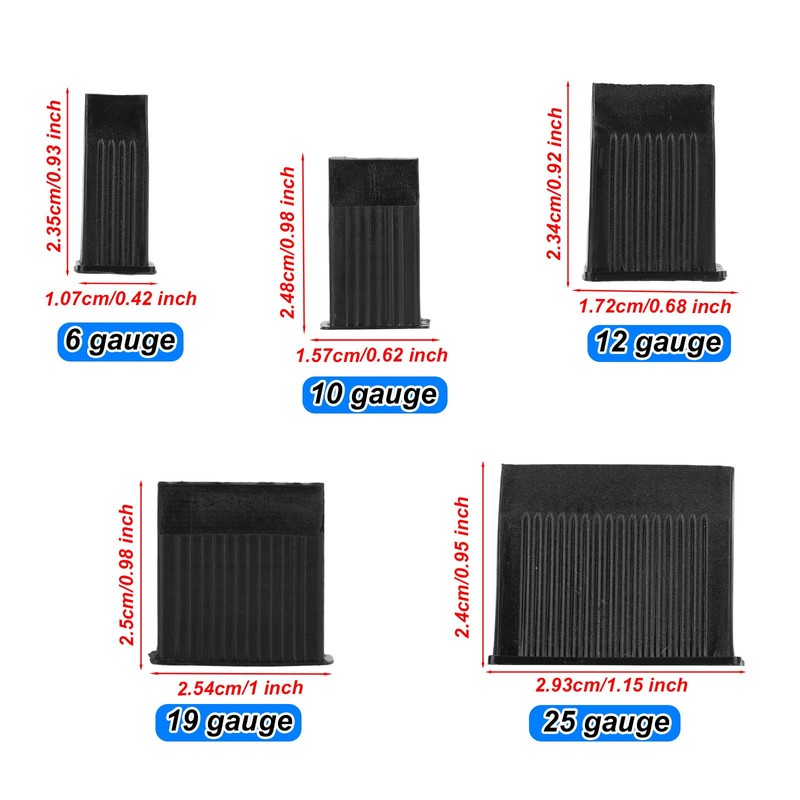 20pcs Chisel Edge Guards, 5 Specification Chisel Tip Protectors for