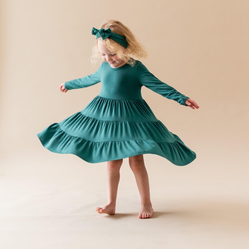 KYTE BABY Rayon Made From Bamboo Bow, (1-4T, Emerald)