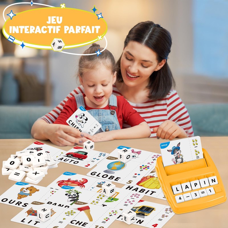Joozmui Jeu Éducatif 2 en 1 sur Chiffres et Lettres
