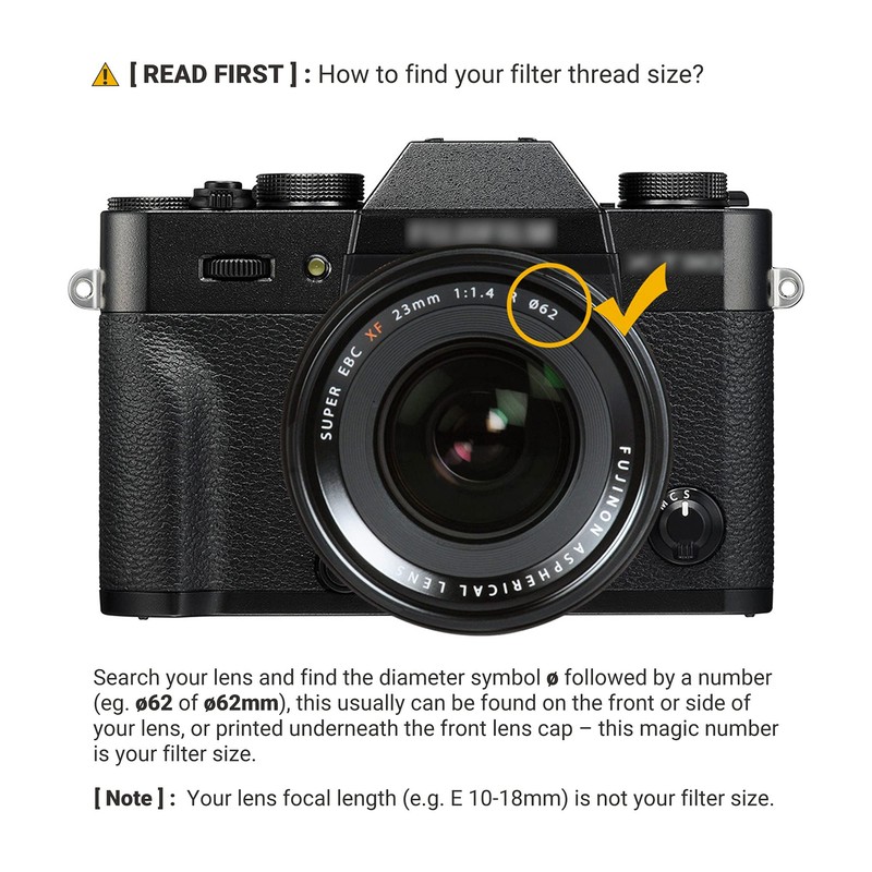 JJC 62mm Variable Star Filter Set for Any Lenses with