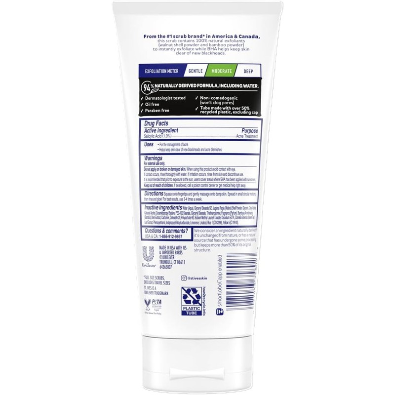 St. Ives Exfoliante Facial, Té Verde y Bambú, 170g