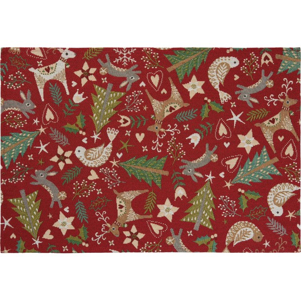 Erwin Müller Table Set of 2 Tapestry Red Size 35
