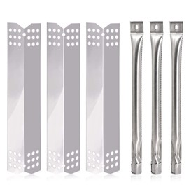 Hiorucet Grill Replacement Parts for Nexgrill 720-0737, Grill Master 720-0737, Stainless Steel Grill Heat Plate Shields, Pipe Burner Tubes for Tera Gear 780-0390.