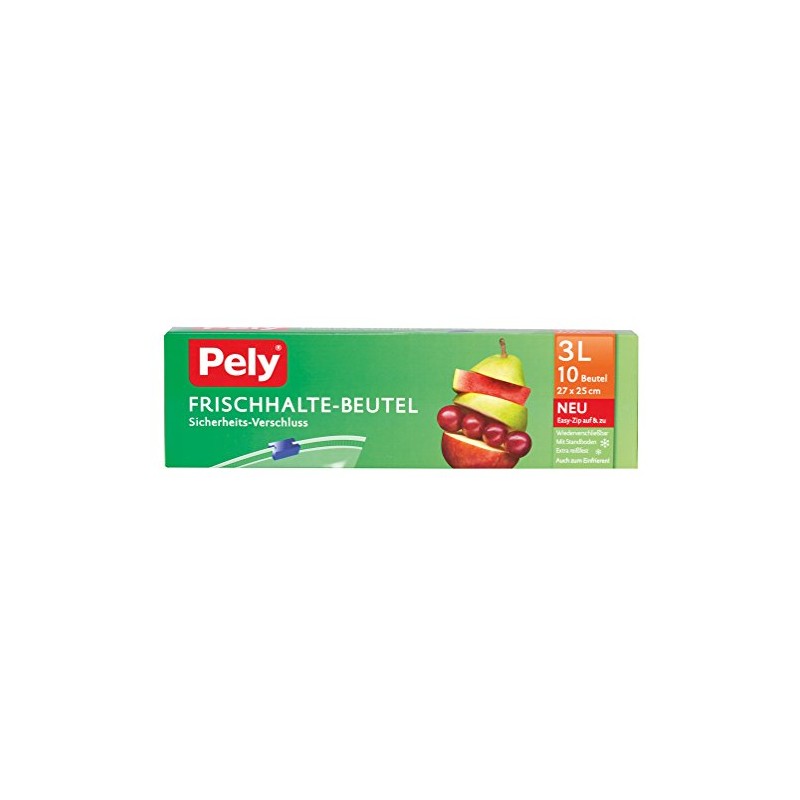 pely 5145 Food Storage Bags with Safety Lock 3 Litre