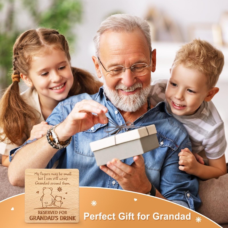 HOWAF Grandad Gifts for Fathers Day, Grandad Coaster Reserved For