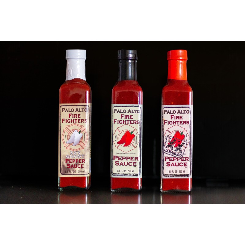 Palo Alto Firefighters Pepper Sauce Variety Pack (8.5oz) - Pack