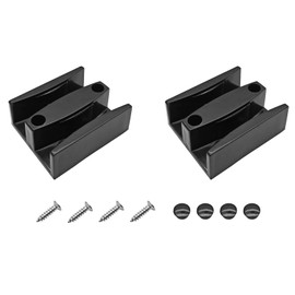 2pcs Shower Door Guides, Glass Door Limit Slide with Stainless Steel Screws (Black)