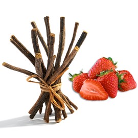 Aroma Depot Strawberry 4 oz. Flavored Licorice Root Chew Sticks for Humans. 100% Pure Natural | Oral Health & Fresh Bearth | Individual Sticks are 6.5-7 inches long. Glycyrrhiza Glabra From Turkey.