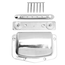 Guitar Bridge Cover Metal Shell Bridge Protector with Screw Stringed Instrument AccessoriesSilver