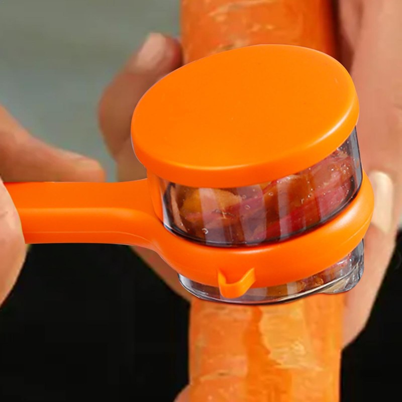 Peeler with Container - Double-Sided Stainless Steel Cutter Carrot Peeler,Kitchen
