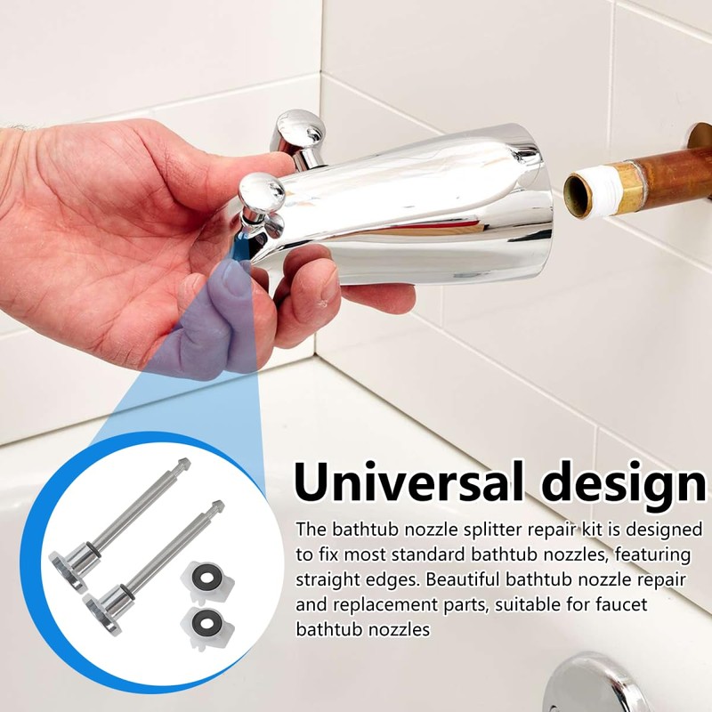 【2025 Latest version】2 Set Tub Spout Diverter Repair Kit, Includes