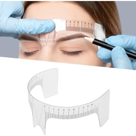 Pongnas Regla para Cejas, Herramienta Profesional de Microblading con 3 Tipos de Reglas de Plástico Transparente para Diseño de Formas de Cejas (Regla para puente nasal tipo A)