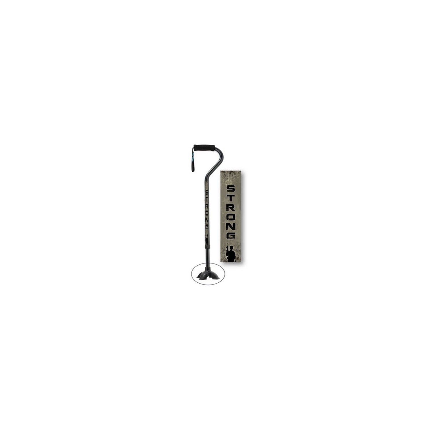 Adjustable Walking Cane with Footed Cane Quad Four Pointed Cane Tip U.S