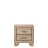 Acme Miquell 2-Drawer Wooden Nightstand in Natural