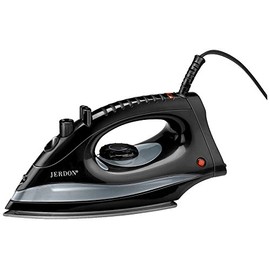 Jerdon Hotel Iron - Mid-Size, Black Clothing Iron - Dual Auto Shut-Off - 9-Foot Cord - 1200 Watts - J513B