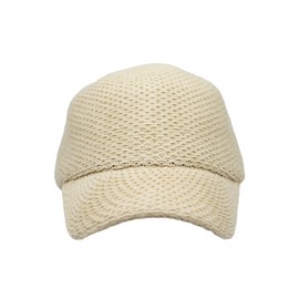 WITHMOONS Baseball Cap Summer Cool Paperstraw Cotton Mesh Ballcap KR1960 (Ivory)