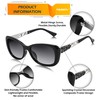 FEISEDY Polarized Women Sunglasses Retro Shades Photochromic Lens Sparkling Crystal