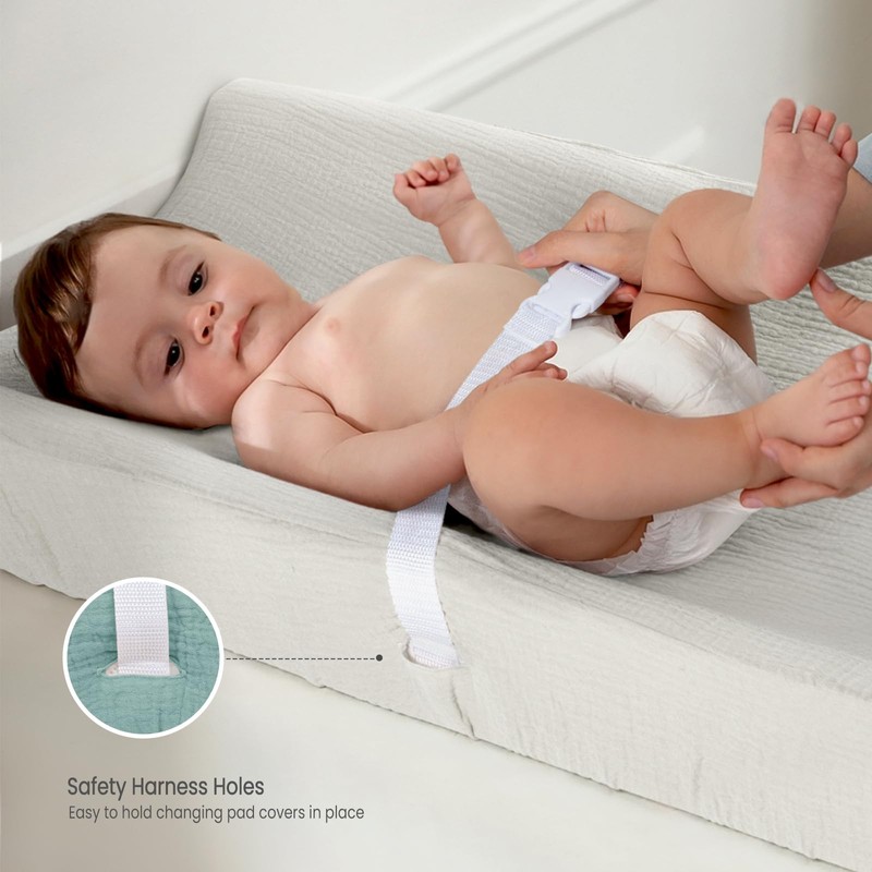 lulumoon Baby Changing Pad Cover: Muslin Diaper Changing Table Pad