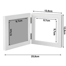Baby Handprint and Footprint Set - Plaster Cast - Imprint Set with Picture Frame - Perfect Gift Idea for Baby Shower Gift - Baby Shower, Paw Print, Cat and Dog - White, 1 Piece