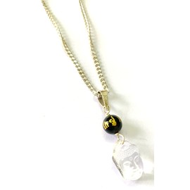 CRYSTALMIRACLE Beautiful 18 Inches Buddha Necklace Crystal Healing Fashion Jewelry Gift Men Women Handcrafted Accessory