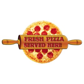 Handmade Fresh Pizza Served Here Metal Sign 23x12