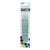 Liquitex 6 Pack Long Handled White Nylon Paint Brushes for Acrylic Medium Soft Bristles