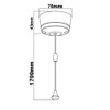 10A 1 Way Pull Cord Light Fan Switch Toilet Kitchen