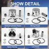 Tunejoy 44 mm Piston Replacement Set Piston Circlip Kit Piston