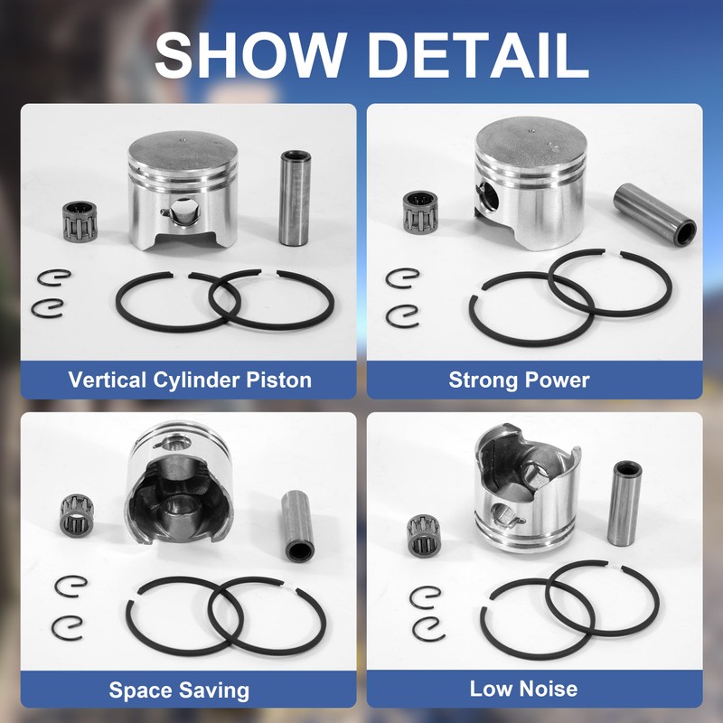 Tunejoy 44 mm Piston Replacement Set Piston Circlip Kit Piston