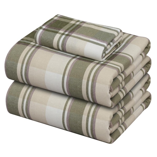 ZOYER Flannel Twin Sheets Set - Soft & Comfy Deep
