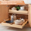 Menkxi 2 Set Pull out Tray Cabinet Organizer Wooden Pull