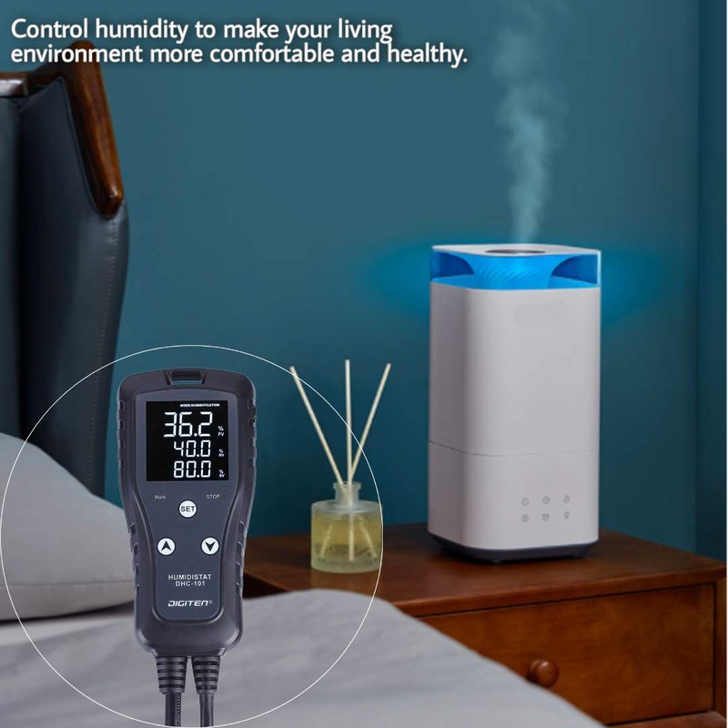 DIGITEN Humidity Controller DHC101 Digital Humidistat Pre Wired Outlet Reptile