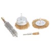Baluue 4pcs Wire Wheel Brush Polishing and Cleaning Abrasive Rotary