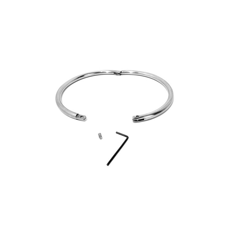 Cuffstore Eternity Collar in Brushed Satin Stainless Steel (slave collar,