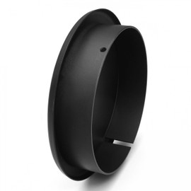 raik Smoke pipe/stove pipe blind cap, 130 mm, diameter 0.6 mm, sheet steel, black, SH023-130-sw