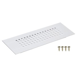 sourcing map Air Vents Cover, 1Pcs 150 x 50mm Aluminum Alloy Rectangle Air Return Vent Cover with Screw, Ventilation Grille Decorative Covers for Door Cupboard Wardrobe Shoes Cabinet (Silver)