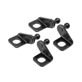 INFINAUTO 2 Pair 10mm Car Ball Studs Mounting Brackets Black for Gas Struts Shocks 42x35x21mm Stylish Design