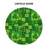 DaLizA St.Patrick's Day Round Tablecloth 60 Inch Green Shamrock Table