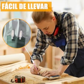 16pzs Marcador de Agujero Profundo Multicolor,Marcadores Deep Reach con Punta de 20mm de Largo Marcador Permanente Impermeable para Construcción, Carpintería, Metal (Negro+Rojo+Azul+Verde)
