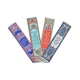 Logos Trading Post Silky Yarn Bookmarks 4 Pack | Colorful Arrangements | Four Unique Bible Verses in Each Selection | Great for Home, Church, Work, Office or Anywhere - Assortment #3