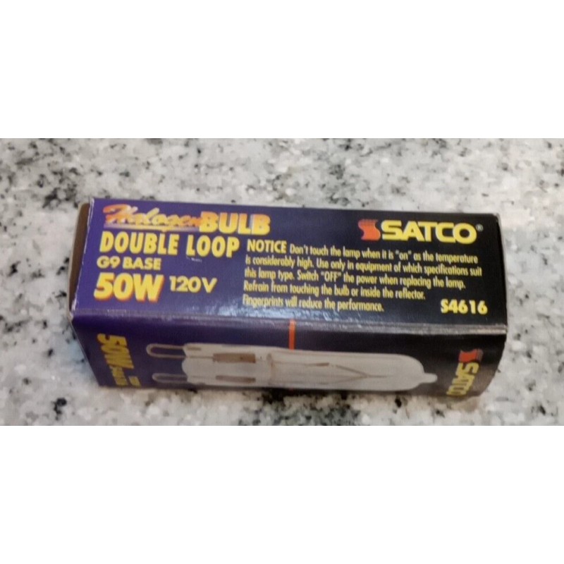 Satco S4616 /50W 120V G9 BASE/JCD Clear Bulb/DOUBLE LOOP (L47LOBY