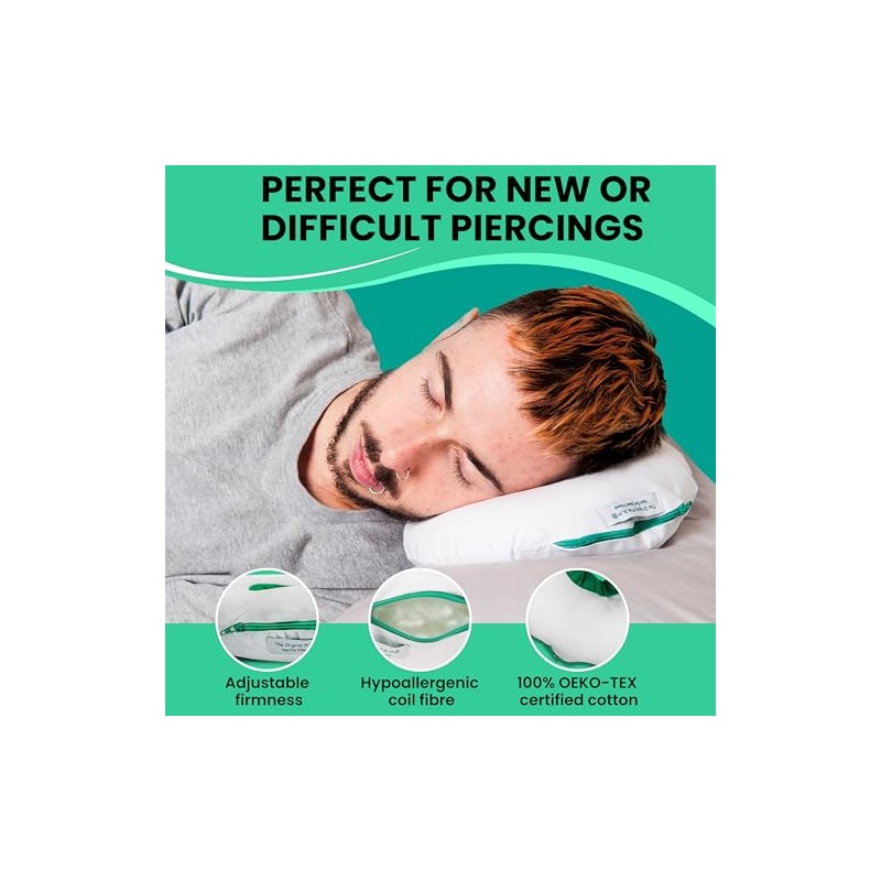 The Doughnut Ear Piercing Pillow with a Hole, UK Made