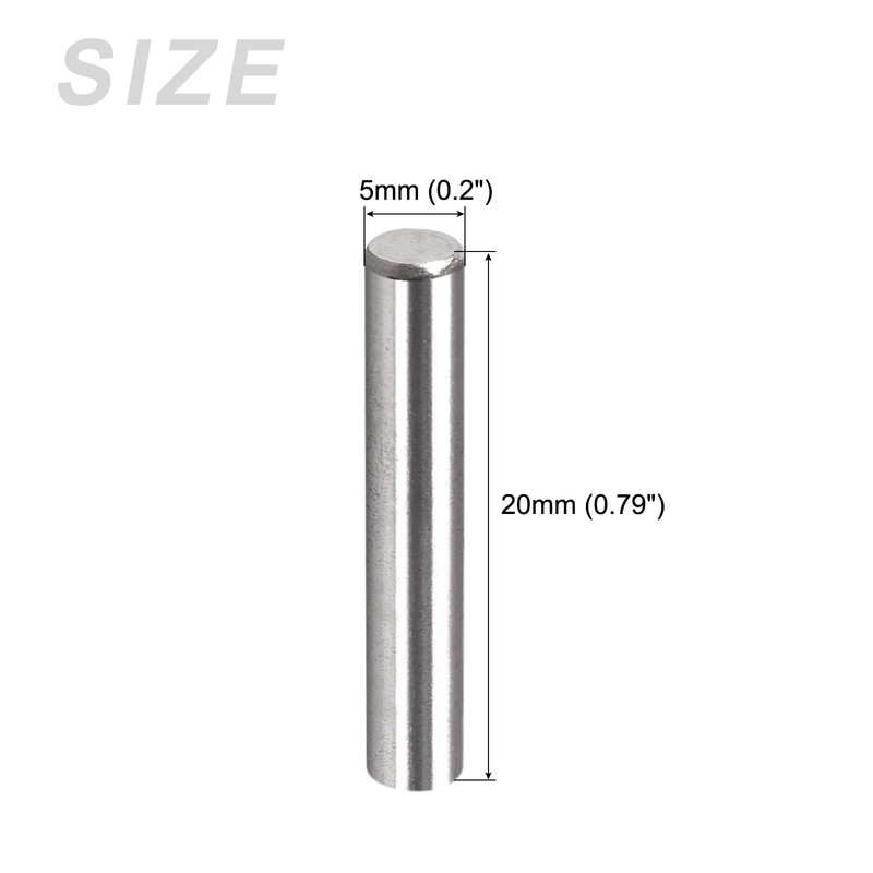 METALLIXITY Knock Pins 5x20mm 20pcs 304 Stainless Steel Shelf Support
