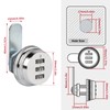 6 Pieces Security Combination Cam Lock Silver Coded Cabinet Lock