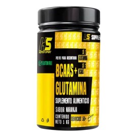 Aminoácidos Bcaas  Glutamina Hiper Sport 1kg Hs Naranja                                                                                               