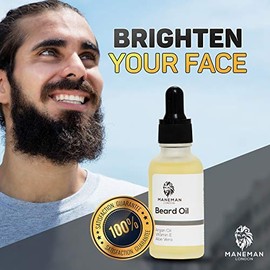 Maneman London Beard Oil | Sweet Orange | Non greasy | Moisturises and Conditions Beard |Natural and organic | Argan, Jojoba & Aloe Vera oil Vitamin e | Mens Gift (30mL) (Sweet Orange)