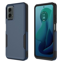 Tiflook for Moto G Play 5G 2024/Moto G 5G 2024 Case, 2 in 1 Full Body Shockproof （Plastic Cover+Soft Silicone Rubber） Dustproof Rugged Defender Case, Dark Blue